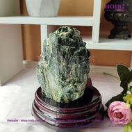 HOJB Russia Siberian Chrome Diopsite Rough Stone Ornament 85x145mm(0.95kg) 聚寳軒俄罗斯铬透辉石“西伯利亚祖母绿”原石摆件85