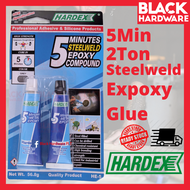 Black Hardware Hardex HE 5 Steelweld Epoxy Compound 2 Ton Metal Bond Wood Resin Gum Glue Gam Besi Ka