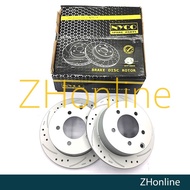 PROTON INSPIRA 1.8, 2.0 - REAR NYCO 262mm DRILLED SLOTTED BRAKE DISC ROTOR (2pcs) NY-01-DF4973-P+