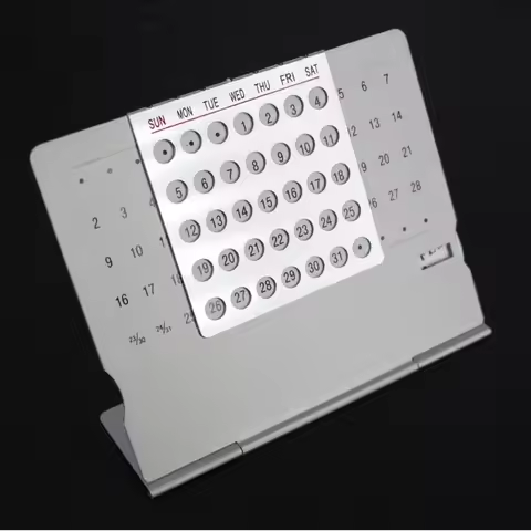 Aluminum Perpetual Calendar Desk Universal Calendar 2024 2025