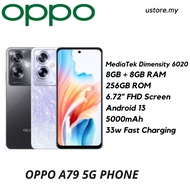 OPPO A79 (8GB+8GB RAM + 256GB Storage) 5G Phone - Mystery Black | Dazzling Purple
