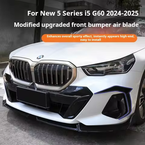 For Bmw G60 G61 520i 520d 530e 550e M Sport 2023-2025 Front Bumper Splitter Fog Lamp Grille Trim Cov