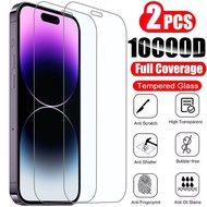 2Pcs Tempered Glass for IPhone 14 13 12 11 Pro Max Screen Protector for IPhone 12Mini 13Mini 7 8 15 Plus SE X XS XR 14Pro Glass