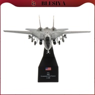 [Blesiya] 1:100 Scale F-14 Fighter Plane Military Model Diecast Plane Model with Stand Helicopter Ki