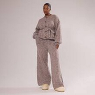 Plus Size Knitted Wide Leg Tie Waist Pocket Detail Trousers , , Winter, , Holidays, Cosy, Cute Festi