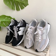 -EJ- 25.5CM/NEW BALANCE 327 Light Gray Silver Black White Men Women NB