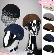 WUPEI47AD Landlord Docker Cap, Adjustable Cotton Brimless Skullies Cap,  Dome Streetwear Multipurpos