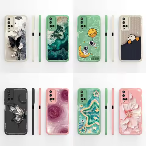 For Honor 20 Pro 20S Case Pretty Butterfly Patterns Soft Liquid Silicone Full Coverage Anti Drop Pho