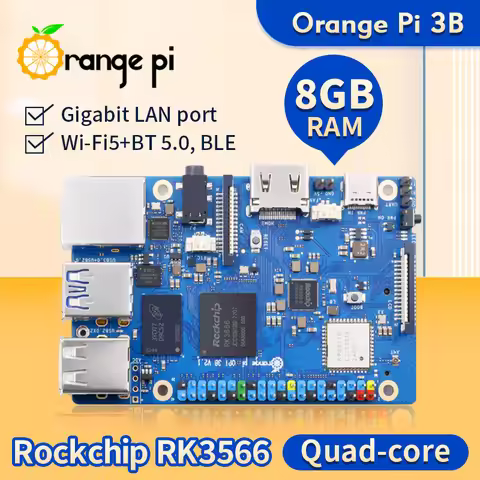 Orange Pi 3B 8GB Ram Single Board Computer RK3566 Up to 1.8GHz Chip WIFI-BT Development Board Orange