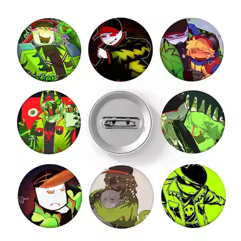 1pc Game B-block FUN Tales Griefer Anime Cartoon Style Badge Brooches On Backpack Decoration Round E