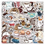 10/50Pcs Vintage Rooftop Coffee Shop Stickers for Stationery Laptop Guitar Waterproof Sticker Toys Gift