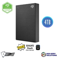 Seagate One Touch 4TB (Black) Portable Hard Drive (STKZ4000400) with FREE Seagate Pouch