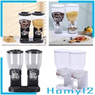 [HOMYL2] Double Cereal Dispenser Food Dispenser for Home Pantry Cereal