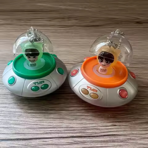 Toys Spirits Mini Portable Ufo Shape Speaker Pendant Gashapon Type C Compatible For Phone Adjustable