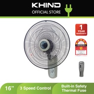 Khind 16" Wall Fan with Remote Control WF16JR