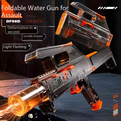 2026 NEW FMG9 Folding Charging Electric Continuous Firing Water Gun Large Capacity Automatic Water G