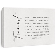 Wall Art Inspirational Isaiah 41_10 Bible Verse Canvas Print - Christian Wall Art for Home & Office