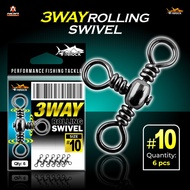 Firelock Three Way Rolling Swivel | Swivel Kili-kili Cabang 3