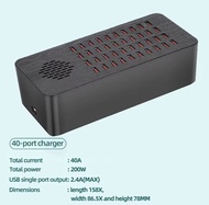 2025 12/40พอร์ต USB ชาร์จโทรศัพท์ Station Power Adapter Station Fast Charger สำหรับ โทรศัพท์ charger