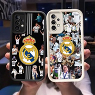 Q-32 Real-Madrid Black white Case for Samsung A35 A30S A05S A50S A50 A13 A15 A55 A14 5G