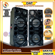 SPEAKER AKTIF DAT SPEAKER BLUETOOTH SPEAKER KARAOKE DS122+2MIC DAT DS 122 SPEAKER DAT ORIGINAL