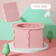 內地直送 - 兒童車載摺疊坐便器 便攜式馬桶寶寶座便器 嬰幼兒舒適坐便器-粉色（送垃圾袋+收納袋） 均碼