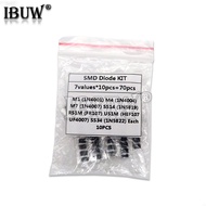 7 kinds*10PCS=70PCS/lot SMD diode package / M1 (1N4001) / M4 (1N4004) / M7 (1N4007)/ SS14 US1M RS1M 