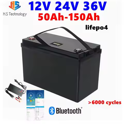 HS 12V 100AH 120Ah 150Ah 24V 36V 40Ah 50AH 60Ah 80Ah lifepo4 lithium battery deep cycle batteries bl