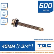 500 PCS Tekscrew 12 x 45 mm for steel or Metal Teks Screw 1-3/4 inches Tek Screw Tetanized 4.8mm x 4