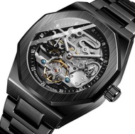 ⌚2022 Forsining Tourbillon Wrap Mens Skeleton Watch Stainless Steel Gold Watch Men Automatic Mechanical Watches Relogio Masculino