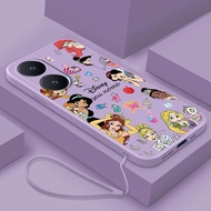 OPPO A6 5G A6 A6 x 5G A6x Disney Princess Design Name Custom Cover Square Edge Full Cover