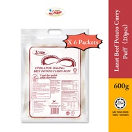 Lazat Curry Puff Beef Frozen (20pcs x 6 Packs x 500g)