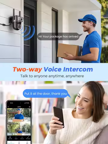 BESDER 5K 10MP PTZ Wifi Camera AI Auto Tracking Outdoor Dual Lens 8MP 4K CCTV Security IP Camera Wif