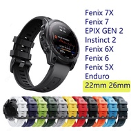 2022 Garmin Fenix 7X 7 6X 6 PRO Solar 5 5X PLUS EPIX GEN 2 Instinct 2 Tactical Sports Enduro Tactix 7 Delta Strap Watch Band Quick Release Silicone Dust Plug 22MM 26MM Accessories