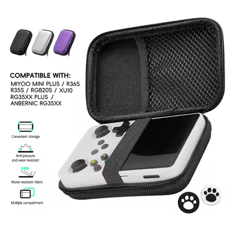 Case for Anbernic RG35XX Plus Miyoo Mini Plus R36S R35S Cases EVA Cover Protable Bag Gaming Accessor