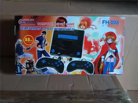 8 bit FH008 Retro AV output TV Video Game Console for FC Games with 2 Gamepads Built-in 88 Games sup