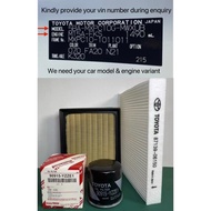 Toyota Sienta Hybrid 2022/Yaris/Yaris Hybrid/Yaris Cross/Aqua/Lexus UX250H Engine Filter 17801-24040