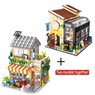 Compatible with LEGO Thành phố Street View Du lịch Holiday Camping House Mô hình khối Cô gái sáng tạ