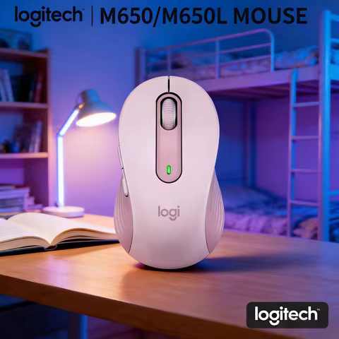Logitech M650/M650L Large Wireless Mouse, SmartWheel, Silent Operation, Logi Bolt/Bluetooth, Long Ba