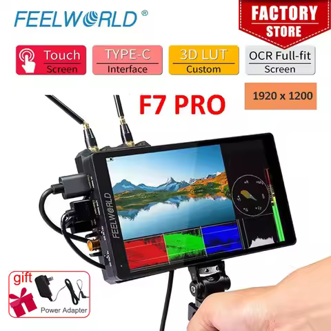 FEELWORLD F7 PRO 7" IPS Touch Screen3D LUT DSLR On-Camera Field Director Monitor HDMI 4K 60Hz HD wit