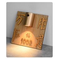 Square 20 * 20cm Creative Chinese House Number Plate with Light 3D Number Unit Number Plate Hotel Of