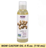 Now Foods, Solutions, Castor Oil, 4 fl oz (118 ml), 100% Pure Versatile Skin Care, Multi-Purpose Skin Softener