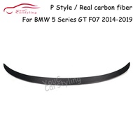 F07 P Style Real Carbon Fiber Rear Spoiler Wing for BMW 5 Series GT F07 Trunk Boot Lip Spoiler 535i 