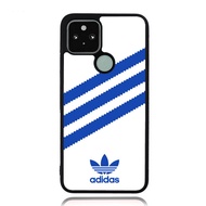 Casing Case Google Pixel 8 7A 7 6 6A 5 5A 4 4A 3A 2 Pro XL 4G 5G Adidas Samba White Blue Three Strip