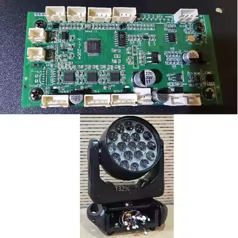 X-Y-2204 19X12W LED Moving Head Zoom Light Display Board Replacement DMX Control Board Motherboard