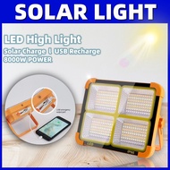 ✅【Solar Light】🇲🇾288 LED 8000W Portable LED Work Light USB Rechargeable Solar Work Magnetic Lantern E