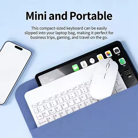 JP-Wireless Bluetooth keyboard ultra-thin and silent. Suitable for computers, tablets. Keyboard and 