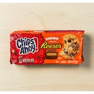 269g Chips Ahoy! Chewy Reese's Cookies with peanut butter chips and chocolate chips.