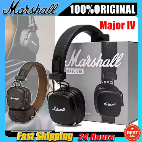 Marshall Major IV Bluetooth Wireless Headphone Noise Cancelling Headphone Hi-Fi Foldable Headphone D