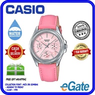Casio LTP-2088L-4A2V Women Analog Fashion Pink Leather Silver Case Ori Watch